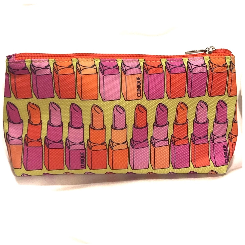Clinique Neon Lipstick Makeup Accessory Bag